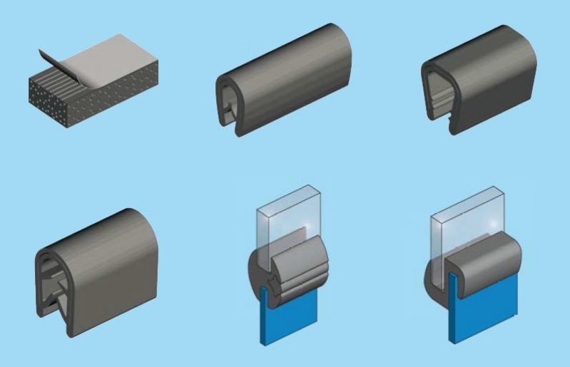 Perfil de Borracha para Vidro Parque São Domingos - Perfil de Borracha de Vedação