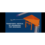 sistema de transporte vertical de argamassa por gravidade Raposo Tavares